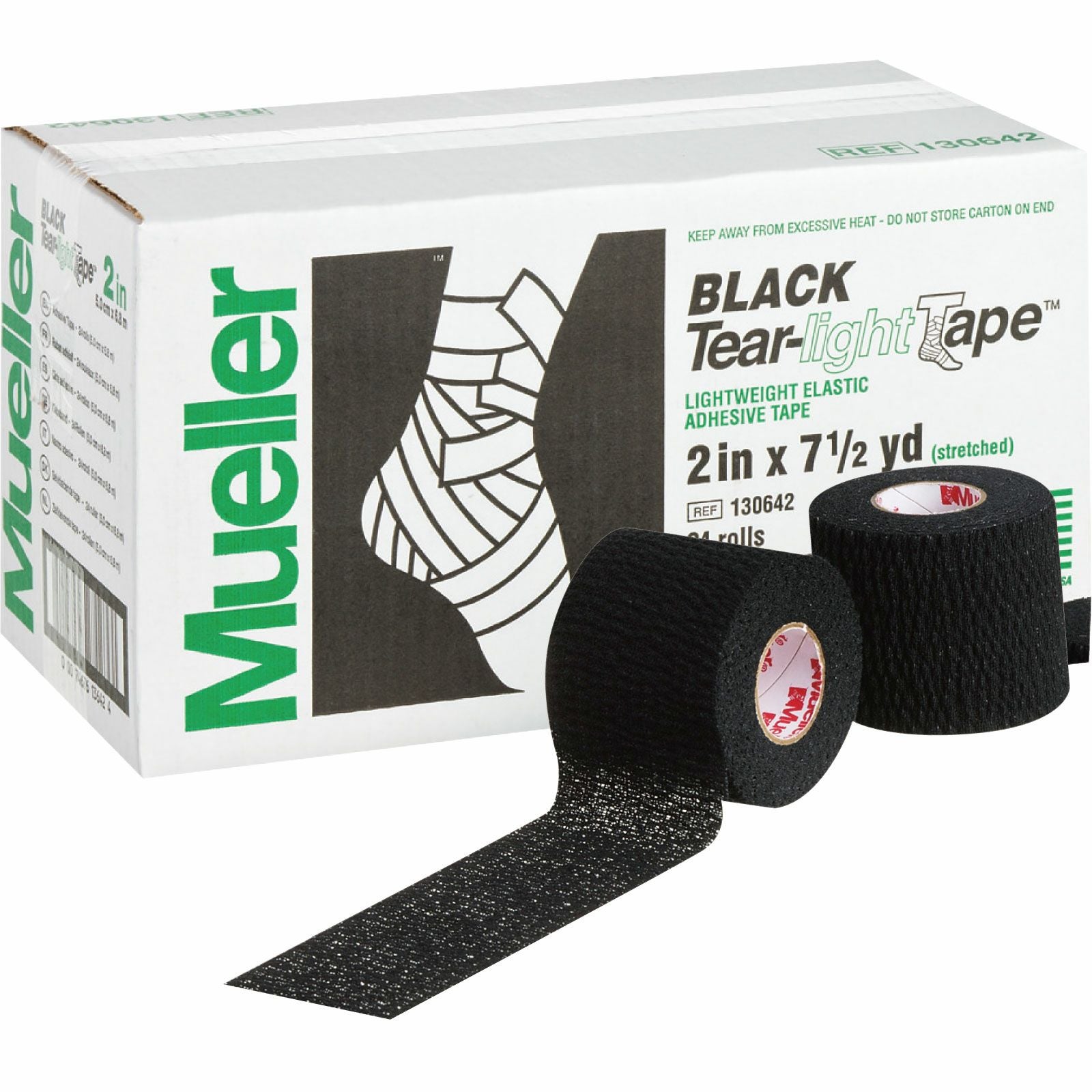 Mueller ティアライトテープ ブラック 50mm×6.8m 6巻 | トワテック