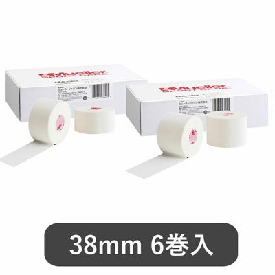 38mm 6巻入　ホワイトプロ アスレチックテープ