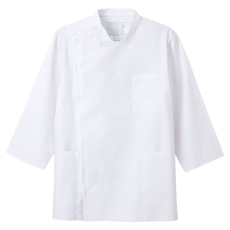 男子横掛8分袖 ホワイト KES-5165