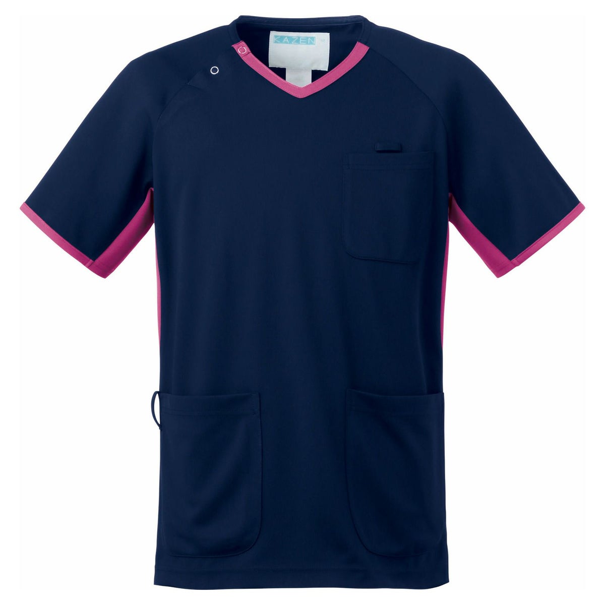 リアン スクラブ ネイビー×プラム 男女兼用 983-15