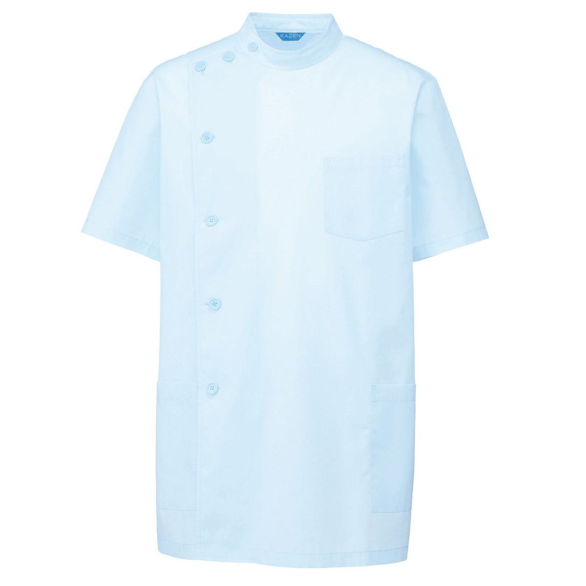メンズ医務衣半袖 ブロード サックス 132-31