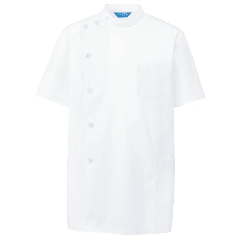 メンズ医務衣半袖 ブロード ホワイト 132-30