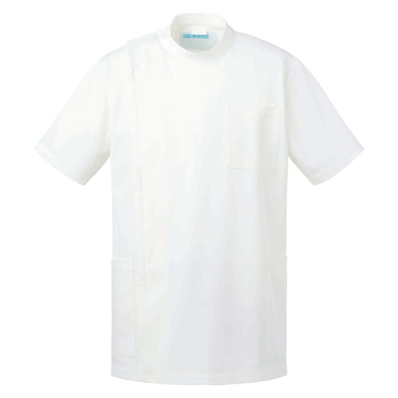 メンズ医務衣半袖 シルポート オフホワイト 253-10