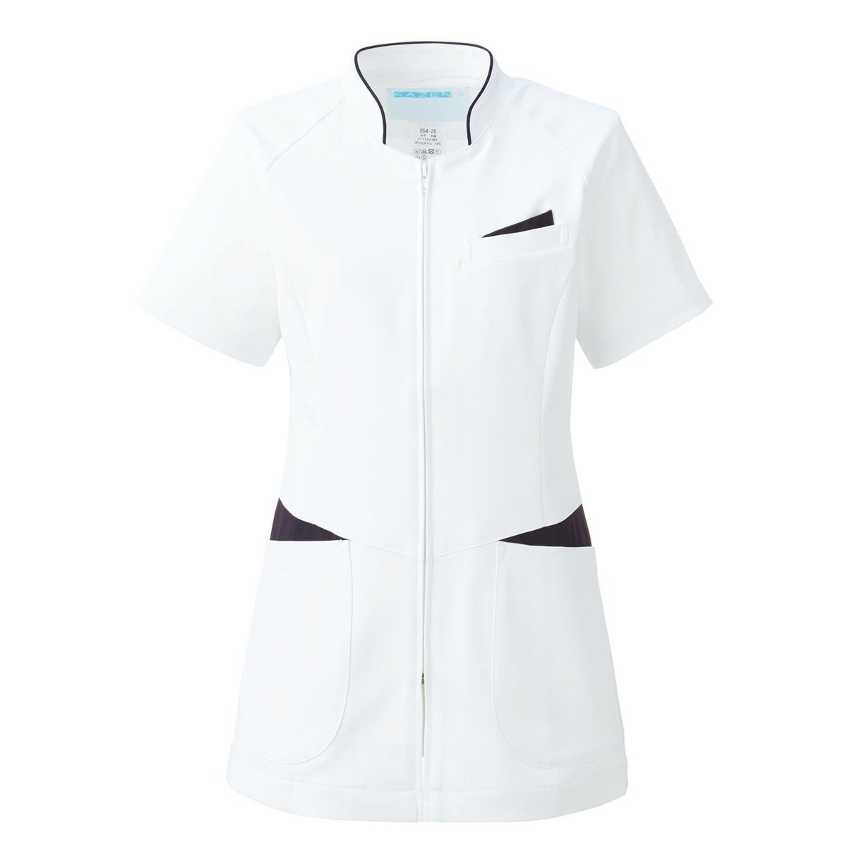 ネオネイビー レディスジャケット ホワイト×ネイビー 054-28