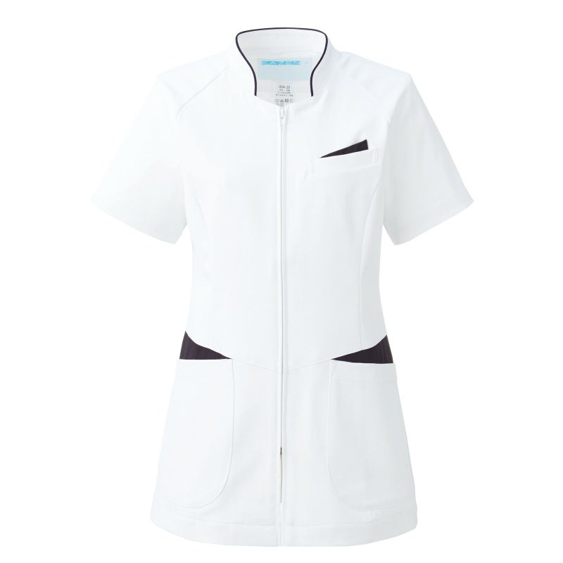 ネオネイビー レディスジャケット ホワイト×ネイビー 054-28