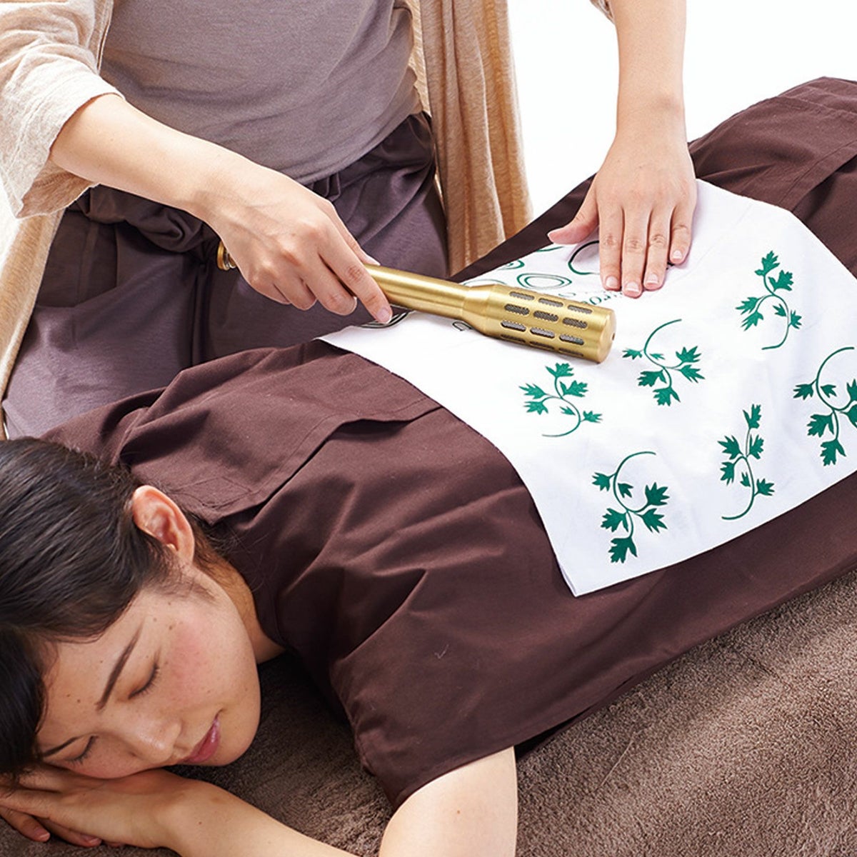 irodori 温灸ローラー＋炭化棒灸セット（L）無煙