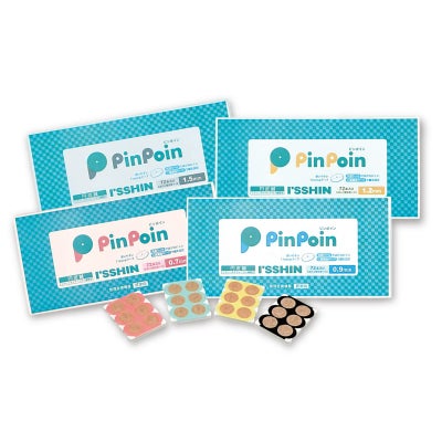  I'SSHIN円皮鍼 PinPoin（ピンポイン）72本 ブルー 0.9×0.16mm