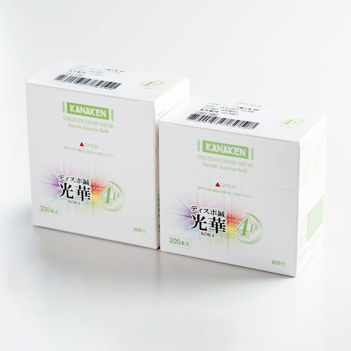 カナケンディスポ鍼 光華 4Pタイプ（寸3（40mm）2番/0.18/黄）200本