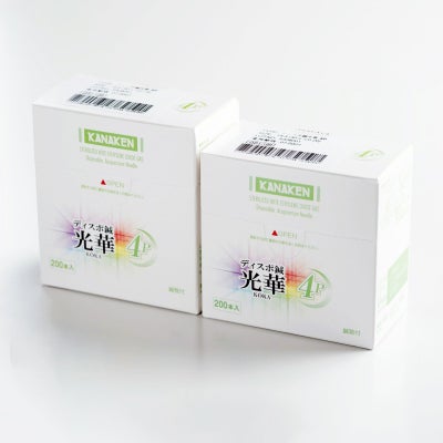 カナケンディスポ鍼 光華 4Pタイプ（寸3（40mm）2番/0.18/黄）200本