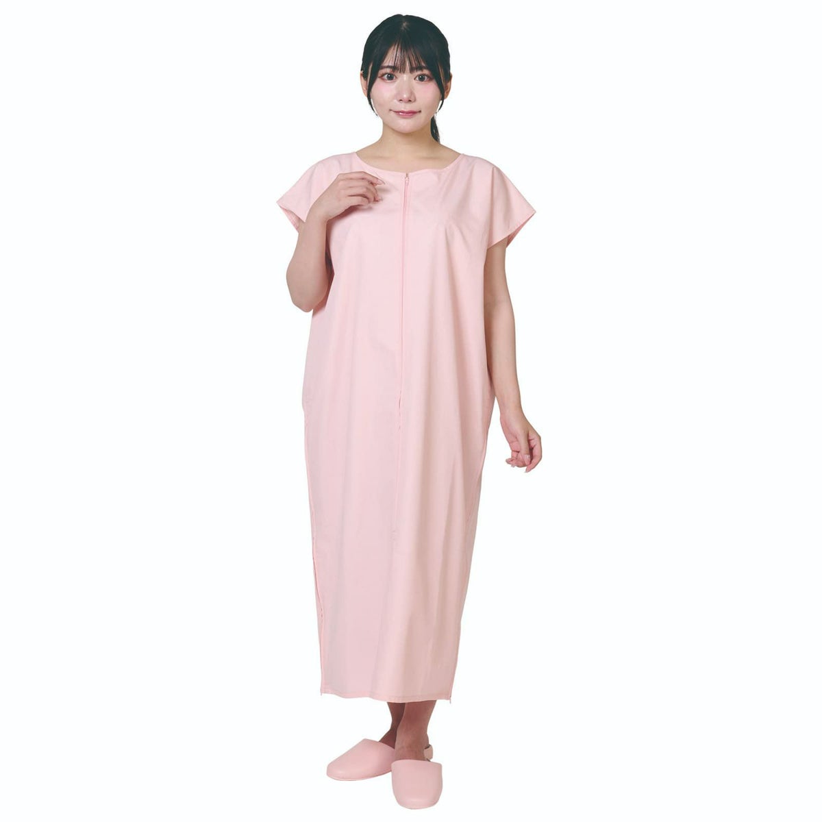 トワテック鍼灸患者着 ワンピース サーモンピンク